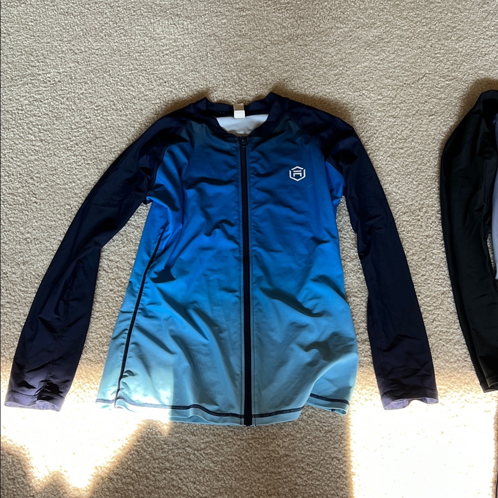 Blue Gradient Long Sleeve Jacket